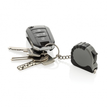 Logotrade promotional merchandise picture of: MeasureMate RCS reycled ABS 1 meter tape keychain