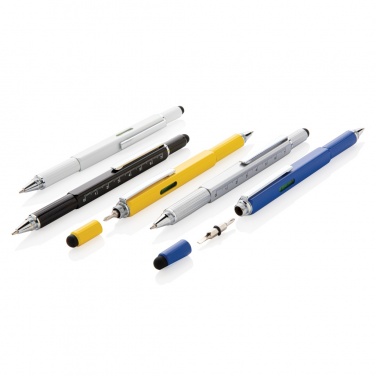 Logo trade promotional gifts image of: 5-in-1 aluminium toolpen