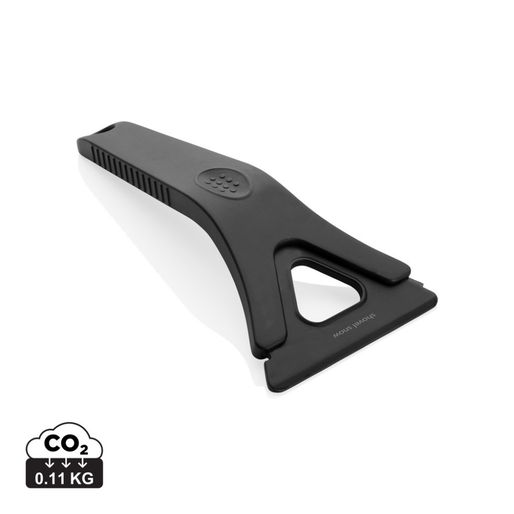 Logo trade business gifts image of: Polard RCS certified recycled plastic 3-in-1 ice scraper
