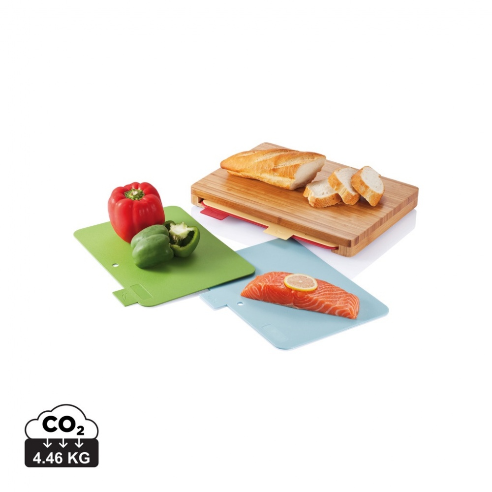 Logotrade promotional product image of: Cutting board with 4pcs hygienic boards