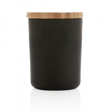 Logo trade promotional merchandise image of: Ukiyo deluxe scented candle with bamboo lid