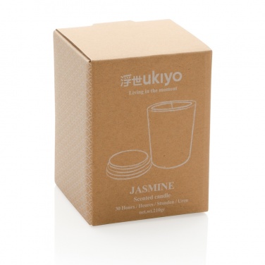 Logo trade promotional product photo of: Ukiyo deluxe scented candle with bamboo lid