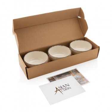 Logo trade corporate gifts picture of: Ukiyo 3pc serving bowl set with bamboo tray
