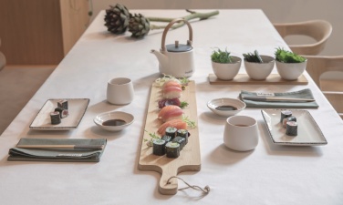 Logotrade promotional product image of: Ukiyo 3pc serving bowl set with bamboo tray