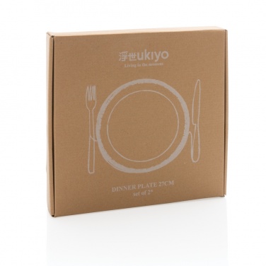 Logo trade promotional merchandise photo of: Ukiyo dinner plate set of 2
