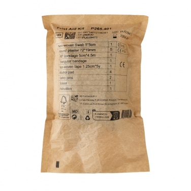 Logo trade promotional gifts picture of: RCS recycled nubuck PU pouch first aid set mailable
