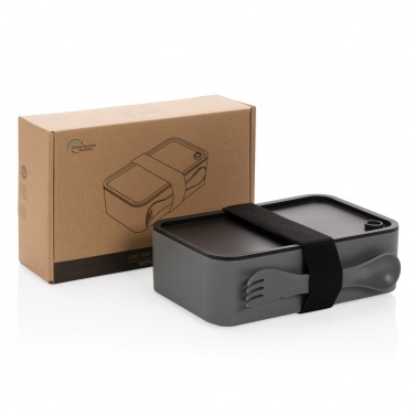Logotrade promotional products photo of: GRS recycled PP lunch box with spork