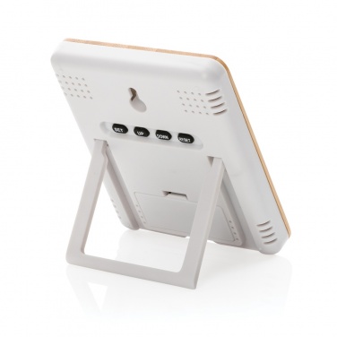 Logo trade promotional gift photo of: Bamboo weather station