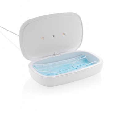 Logo trade promotional products image of: UV-C steriliser box with 5W wireless charger