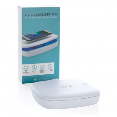 Logotrade corporate gifts photo of: UV-C steriliser box with 5W wireless charger
