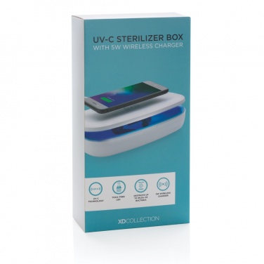 Logotrade promotional gifts photo of: UV-C steriliser box with 5W wireless charger