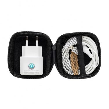 Logo trade promotional giveaway photo of: Boost RCS reycled PET 20W type C 2 pcs charging set