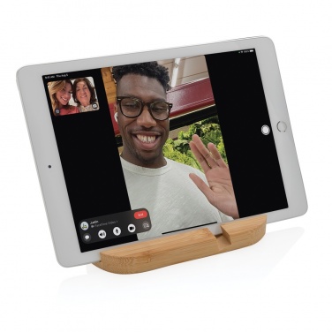 Logo trade promotional products picture of: Bamboo tablet and phone holder