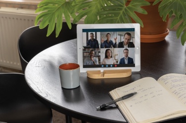 Logo trade promotional gifts picture of: Bamboo tablet and phone holder