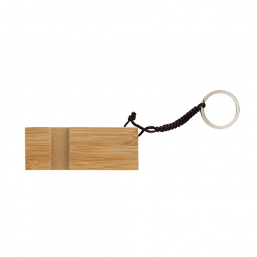 Logo trade promotional gift photo of: Standkey bamboo keychain phone stand