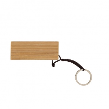 Logo trade corporate gifts picture of: Standkey bamboo keychain phone stand