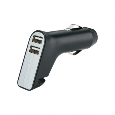 Logotrade promotional merchandise photo of: Dual port car charger with belt cutter and hammer