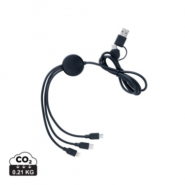Logo trade corporate gifts image of: RCS recycled TPE and recycled plastic 6-in-1 cable