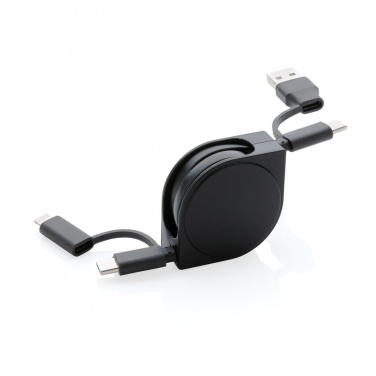 Logotrade promotional products photo of: RCS standard recycled plastic and TPE 6-in-1 cable