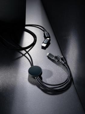 Logo trade promotional merchandise picture of: Terra RCS recycled aluminium 120cm 6-in-1 cable