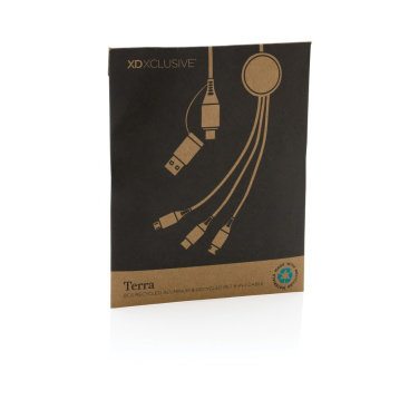 Logotrade advertising products photo of: Terra RCS recycled aluminium 120cm 6-in-1 cable