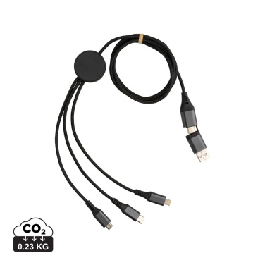 Logo trade promotional item photo of: Terra RCS recycled aluminium 120cm 6-in-1 cable