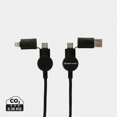Logo trade promotional items picture of: Oakland RCS recycled plastic 6-in-1 fast charging 45W cable