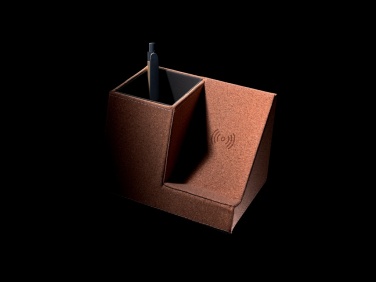 Logotrade advertising product image of: Cork pen holder and 5W wireless charger