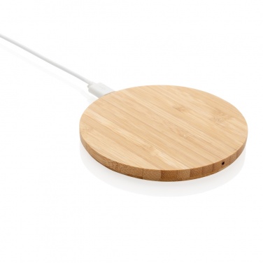 Logotrade advertising product image of: Bamboo 5W round wireless charger