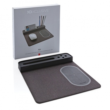 Logo trade promotional gifts picture of: Air mousepad with 5W wireless charging and USB