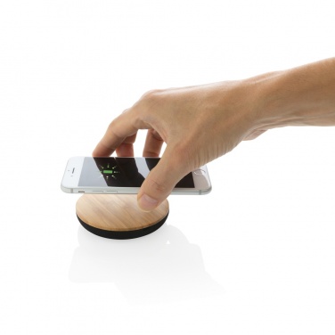 Logo trade promotional item photo of: Bamboo X 5W wireless charger