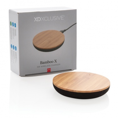 Logotrade promotional merchandise image of: Bamboo X 5W wireless charger
