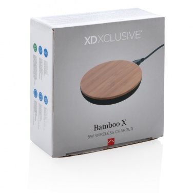 Logotrade promotional gift image of: Bamboo X 5W wireless charger