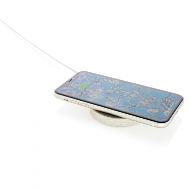Logotrade promotional merchandise picture of: Wheat Straw 5W round wireless charging pad