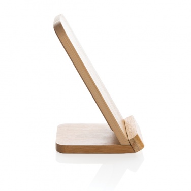 Logotrade corporate gift picture of: Bamboo 5W wireless charging stand