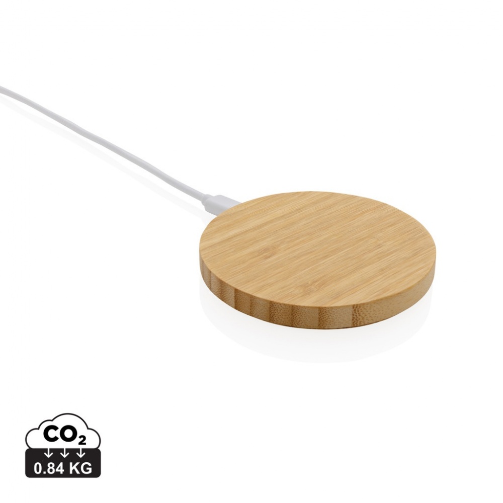 Logotrade advertising products photo of: Bamboo 15W wireless charger