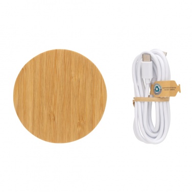 Logotrade promotional giveaway image of: Bamboo 15W wireless charger