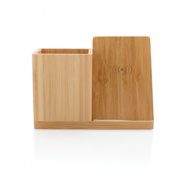 Logotrade advertising product image of: Calgary bamboo 10W wireless charger
