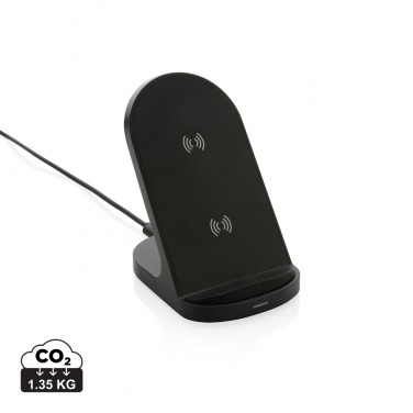 Logotrade promotional product image of: RCS recycled plastic double coil wireless stand 15W