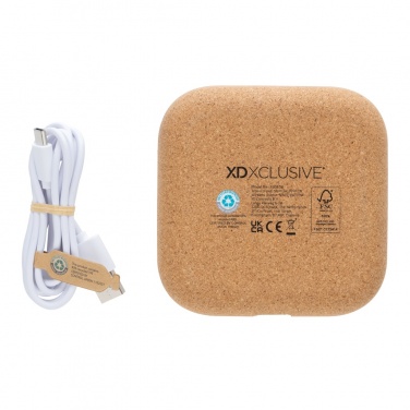 Logo trade promotional gifts picture of: Oregon RCS recycled plastic and cork 10W wireless