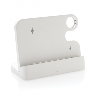 Logotrade advertising product picture of: Joltz RCS recycled plastic dual 15W charger with iWatch slot
