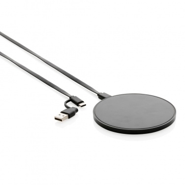 Logo trade corporate gift photo of: RCS standard recycled plastic 10W wireless charger
