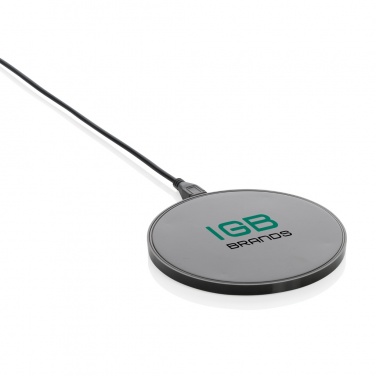 Logo trade corporate gifts picture of: RCS standard recycled plastic 10W wireless charger