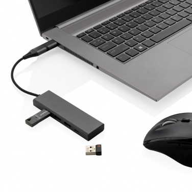 Logotrade promotional gift image of: Terra RCS recycled aluminium hub with 3 USB ports