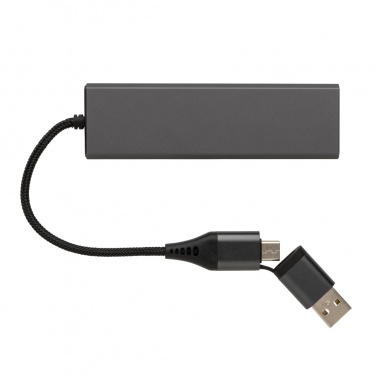 Logotrade promotional item picture of: Terra RCS recycled aluminium hub with 3 USB ports