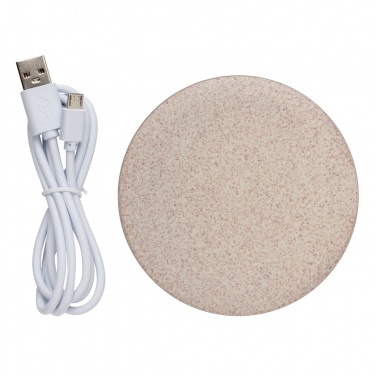 Logo trade business gift photo of: 5W Wheat straw wireless charger
