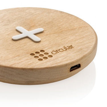 Logo trade promotional item photo of: 5W wood wireless charger