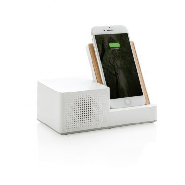 Logo trade promotional gifts image of: Ontario 5W wireless charger with speaker
