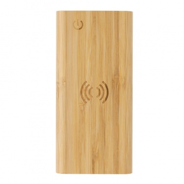 Logotrade promotional merchandise image of: Bamboo 8.000 mAh 5W wireless powerbank
