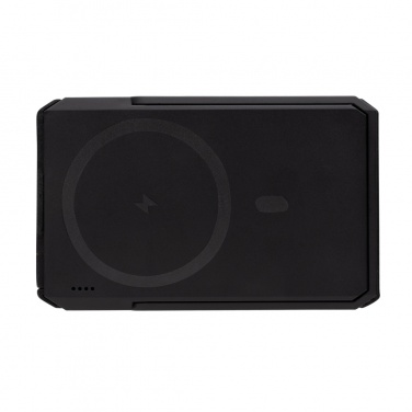 Logo trade business gift photo of: Skywave RCS rplastic solar powerbank 5000 mAh 10W wireless